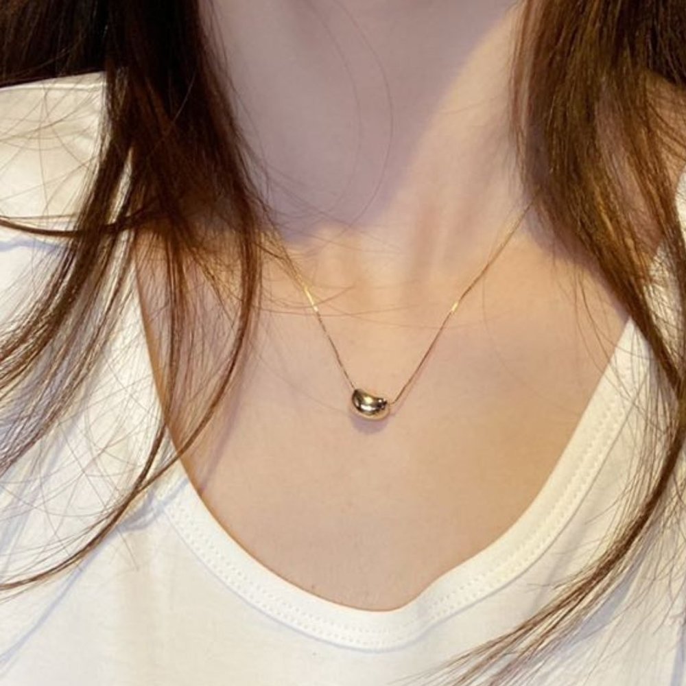 💙Golden/Silver Lucky Bean Necklaces - Picture 10 of 15